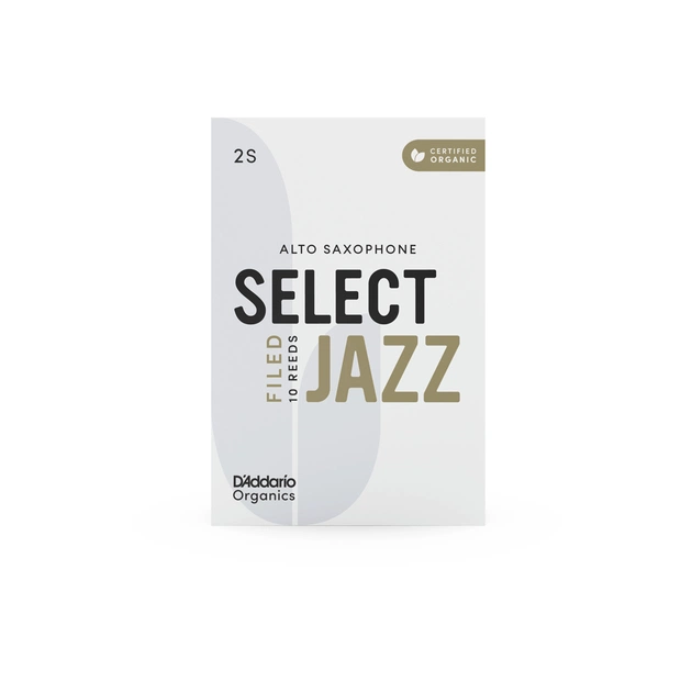 Тростина для саксофона D'Addario Organic Select Jazz - Alto Sax Filed 2S - 10 Pack (ORSF10ASX2S) - picture 3