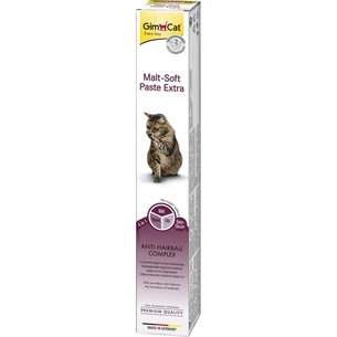 Паста для тварин GimCat Malt-Soft Extra для виведення шерсті 100 г (4002064407517/4002064407531) зображення 1