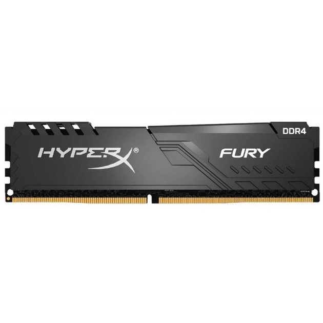 Модуль пам'яті для комп'ютера DDR4 8GB 3200 MHz HyperX FURY Black Kingston Fury (ex.HyperX) (HX432C16FB3/8) - зображення 1