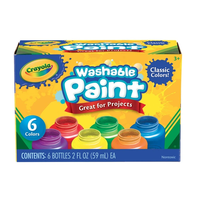 Гуашеві фарби Crayola Classic washable 6 шт (54-1204) - изображение 1