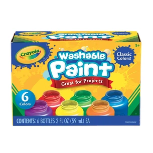 Гуашеві фарби Crayola Classic washable 6 шт (54-1204) зображення 1