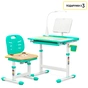 Парта зі стільцем Evo-kids (стіл+стілець+полиця+лампа) Green (Evo-17 Z Ergo) - зменшене зображення 3