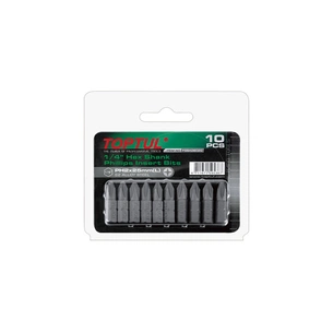 Набір біт Toptul 1/4" L25мм PH2 10шт. (FSBA0802G) зображення 1