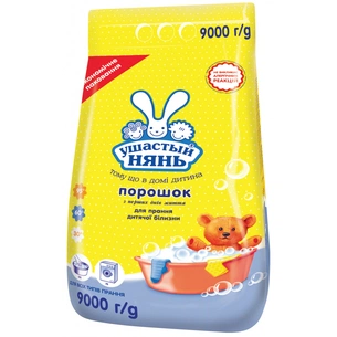 Пральний порошок Ушастый нянь для дитячої білизни 9 кг (4820026412894) зображення 1