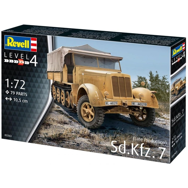 Збірна модель Revell Тягач-транспортер Sd.Kfz. 7 (Німеччина, 1944-45 Uг.), 1:72 (03263) - изображение 1