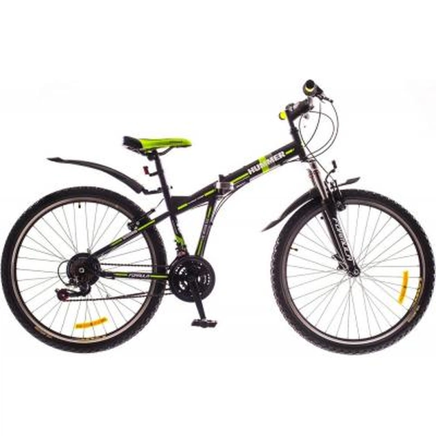 Велосипед Formula 26" HUMMER 2017 AM 14G Vbr рама-15" St чорно-зелений (OPS-FR-26-187) - зображення 1