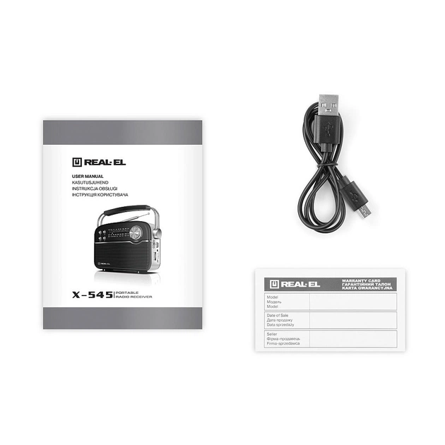 Портативний радіоприймач REAL-EL X-545 Black (EL121800005) - picture 7