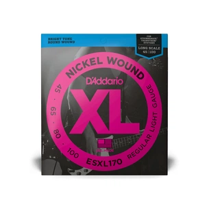 Струни для гітари D'Addario XL Nickel Wound Bass Regular Light Double Ball End (45-100) (ESXL170) зображення 1
