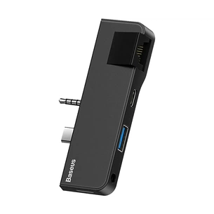 Концентратор Baseus USB3.1 Type-C+3.5mm toUSB 3.0/RJ45/Type-C/3.5mm forSurfaceGo (CAHUB-FG01) зображення 1