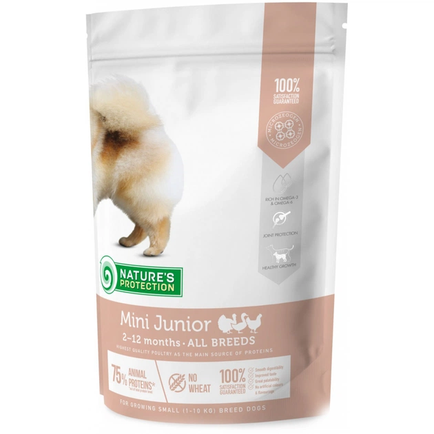 Сухой корм для собак Nature's Protection Mini Junior Small breeds 500 г (NPS45723) - изображение 1