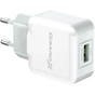Зарядний пристрій Grand-X USB 5V 2,1A White + cable USB -> Lightning, Cu (CH03LTW) - зменшене зображення 2
