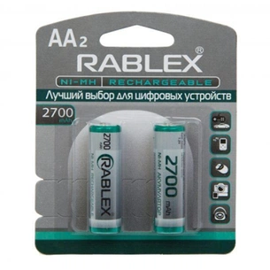 Акумулятор Rablex AA (R6) 2700mAh 2шт зображення 1