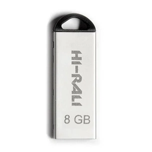 USB флеш накопичувач Hi-Rali 8GB Fit Series Silver USB 2.0 (HI-8GBFITSL) зображення 1