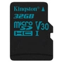Карта пам'яті Kingston 32GB microSDHC class 10 UHS-I U3 Canvas Go (SDCG2/32GB) - зменшене зображення 2