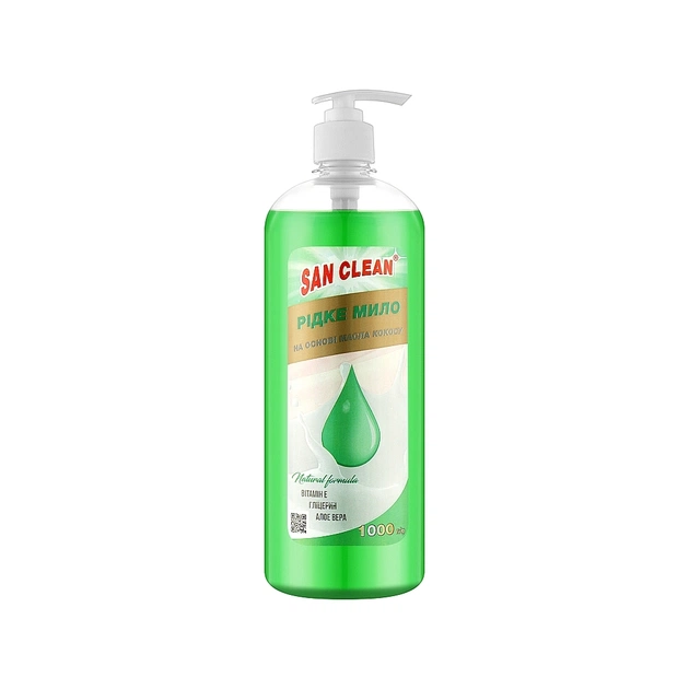 Рідке мило San Clean Зелене 1000 г (4820003540985) - изображение 1