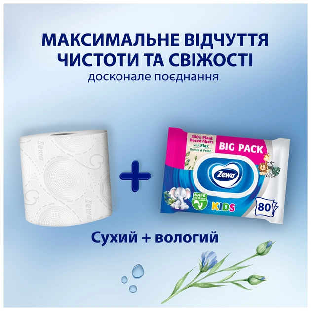 Туалетная бумага Zewa Baby 80 шт. (7322541394275) - изображение 5