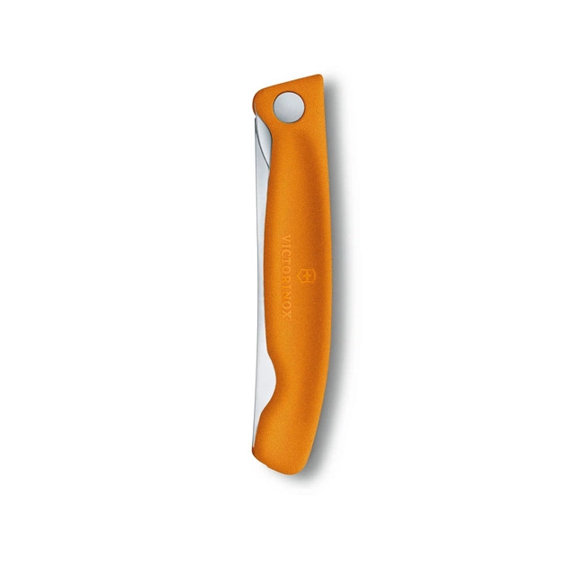 Кухонный нож Victorinox SwissClassic Foldable Paring 11 см Serrated Orange (6.7836.F9B) - изображение 4