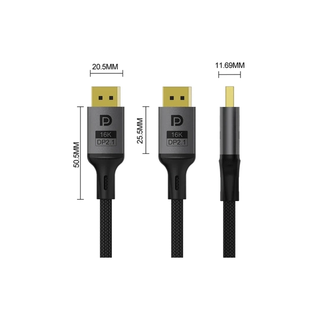 Кабель мультимедійний DisplayPort M to DisplayPort M 1.5m V2.1 16K black ColorWay (CW-CBDP091-BK) - picture 3