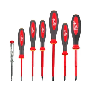 Набір викруток Milwaukee діелектричних VDE SL/PH + тестер напруги, 7 шт (4932478739) зображення 1