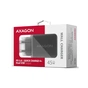 Зарядний пристрій AXAGON 1xUSB QC4.0 + 1xUSB-C PD45W PPS black (ACU-PQ45) - зменшене зображення 2