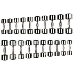 Гантельний набір Stein хромованих гантелей 1-10 кг 10 пар (DB3002 (1-10)) зображення 1