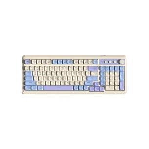 Клавиатура Aula S99 Wireless/Bluetooth/USB UA White/Purple (6948391209906) изображение 1