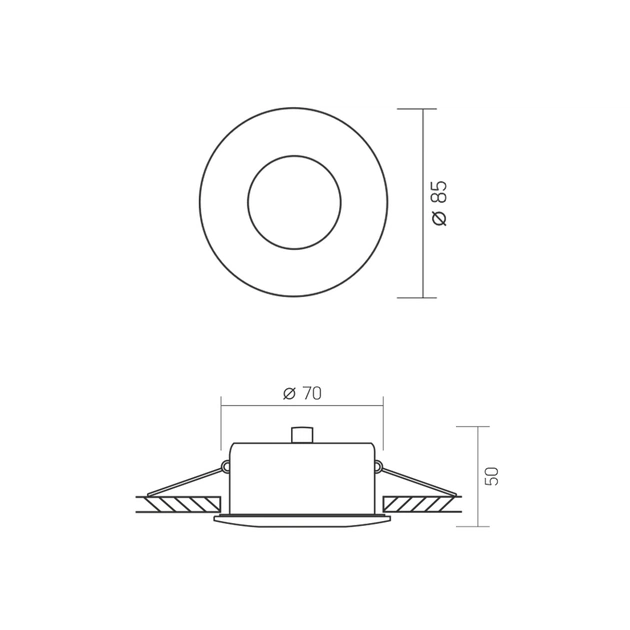 Світильник точковий Videx під лампу GU10 врізний Круглий Білий IP54 (VL-SPF10R-W) - picture 2