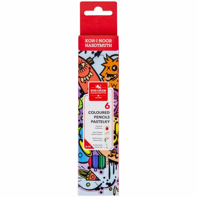 Карандаши цветные Koh-i-Noor Teenage 6 цветов (3551) - изображение 1