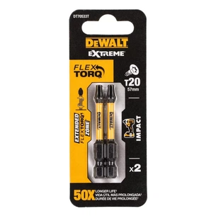 Набор бит DeWALT IMPACT TORSION, ударные, Т20, L=57 мм, 2 шт (DT70533T) изображение 1