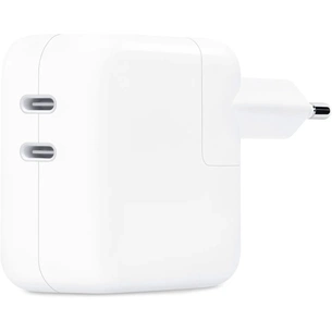 Зарядний пристрій Apple 35W Dual USB-C Power Adapter Model A2676 (MW2K3ZM/A) зображення 1