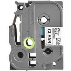 Стрічка для принтера етикеток Brother TZE151, 24мм, черный на прозрачном (TZE151) зображення 1