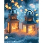 Картина по номерам Santi Ліхтарики у снігу, 40*50см, LED підсвітка (955084) - зменшене зображення 1