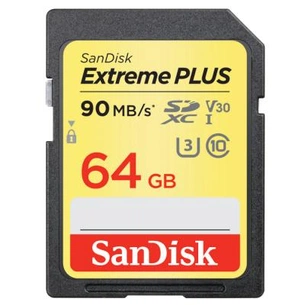 Карта пам'яті SanDisk 64GB SDXC class 10 UHS-I U3 4K Extreme Plus (SDSDXWF-064G-GNCIN) зображення 1
