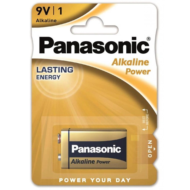 Батарейка Panasonic Крона 6LR61 Alkaline Power * 1 (6LR61REB/1BP) - изображение 1