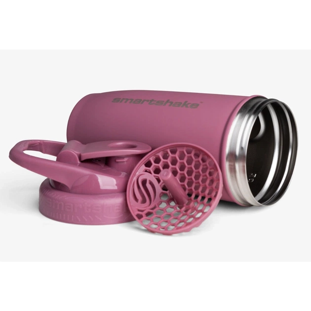 Шейкер спортивний SmartShake Reforce Stainless Steel 30oz/900ml Deep Rose (11153201) - picture 3