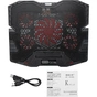 Підставка до ноутбука IceCoorel 10-15", 1*125mm 1400 RPM + 4*70mm 2500 RPM, 2*USB, 365x297x30mm, Red (K5Red) - зменшене зображення 9