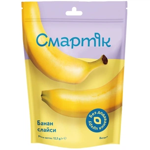 Сухофрукти Смартік Банан сублімований слайси 12.5 г (1600065) зображення 1