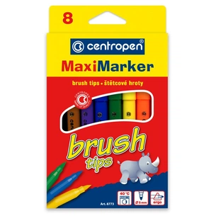 Фломастери Centropen 8773 Maxi Brush tips, 8 colors (8773/08) зображення 1