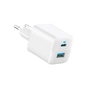 Зарядний пристрій Anker PowerPort 323 33W USB-C + USB-C White (A2331G21) - зменшене зображення 1