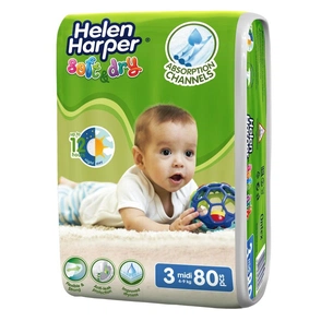Підгузки Helen Harper Soft&Dry Midi 4-9 кг 80 шт (5411416060178) зображення 1