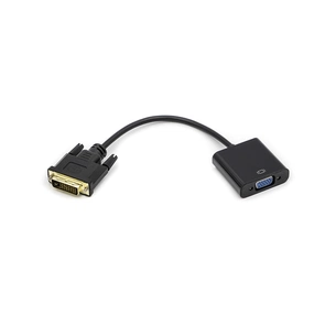 Перехідник DVI-D Dual Link (M) to VGA (F) 0.15m PowerPlant (CA911141) зображення 1