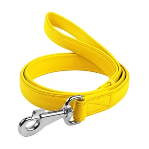 Повідець для собак WAUDOG Glamour шкіряний M-XXL жовтий (33768) зображення 1