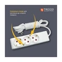 Мережевий подовжувач TECCO 3м 2 поста white (8681277841118) - зменшене зображення 7