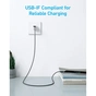 Дата кабель USB 2.0 AM to USB-C 1.8m nylon 322 black Anker (A81H6G11) - уменьшенное изображение 4