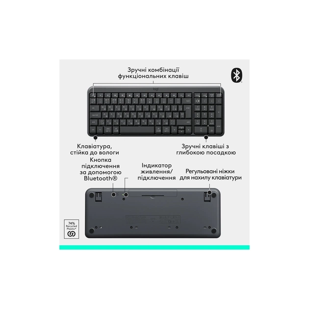 Комплект Logitech MK250 Bluetooth UA Graphite (920-013823) - picture 8