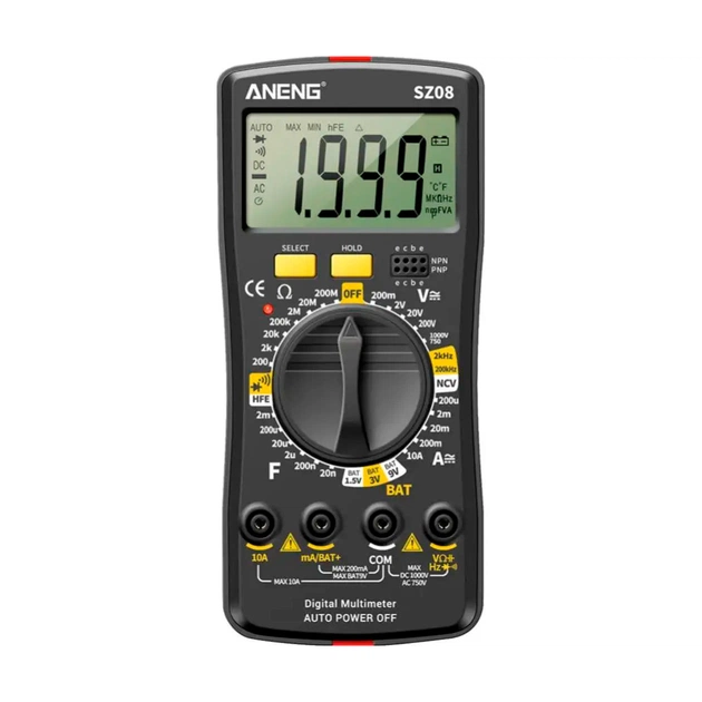 Цифровий мультиметр ANENG SZ08, V, A, R, C, T, F, функція hFE (SZ08) - picture 1