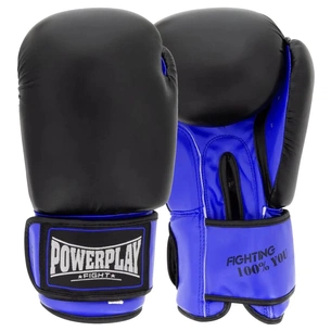 Боксерські рукавички PowerPlay 3004 Classic Чорно-Сині 14 унцій (PP_3004_14oz_Bl/Navy) зображення 1