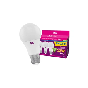 Лампочка ELM B60 12W PA10L E27 4000K 3шт. (18-0142) зображення 1