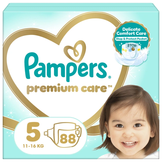 Підгузки Pampers Premium Care Junior 5 (11-16 кг) 88шт (4015400541813) - зображення 1