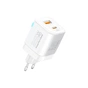 Зарядний пристрій Promate USBC PD25W + USBA QC3.0 18W White (powerport-25ac.white) - зменшене зображення 1